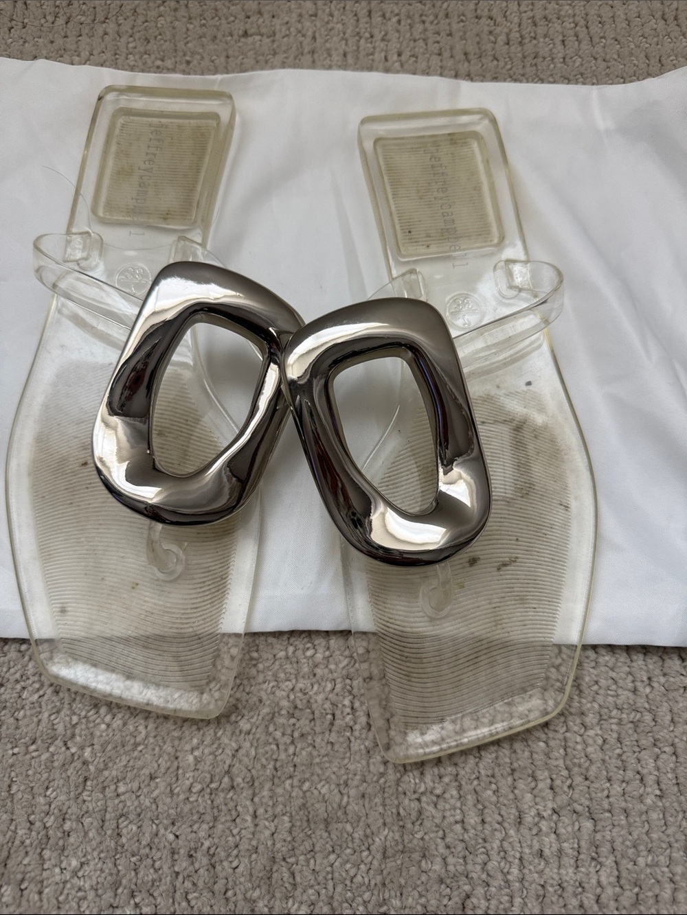 Clear sandals